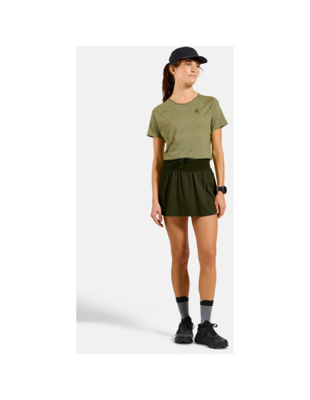 Koszulka z krótkim rękawem damska odlo t-shirt crew neck s/s x-alp pw 115 zielona