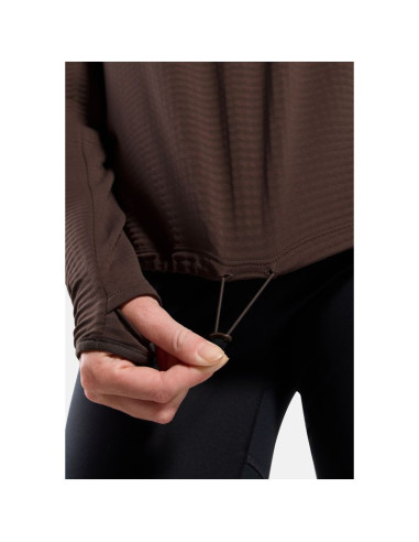 Bluza z półgolfem damska odlo essential thermal mid layer brązowa