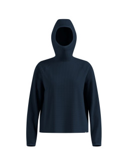 Bluza z kapturem damska odlo cubic mid layer hoody niebieska