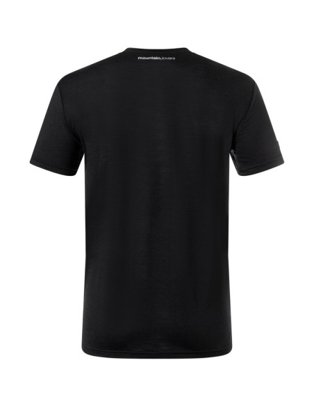 Koszulka merino super.natural carabineri tee - jet black/vapor grey rozmiar: l