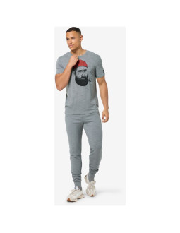 Koszulka merino super.natural sn sailor tee - cash.grey mel/jet blk/h.r.red rozmiar: m