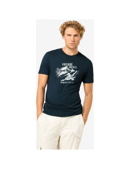 Koszulka z krótkim rękawkiem męska super.natural m freeride society tee granatowa