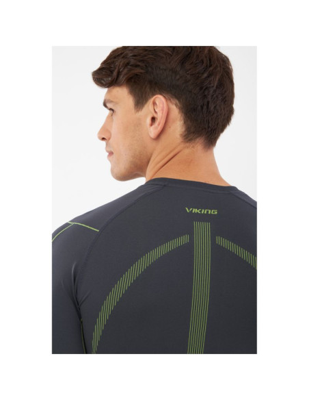Bielizna termoaktywna viking base layer rocket set - dark grey/lime rozmiar: xl