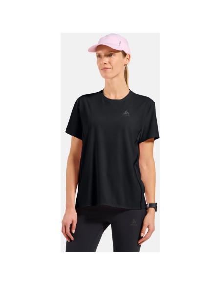 Koszulka z krótkim rękawem damska odlo t-shirt crew neck s/s zeroweight chill-tec czarna