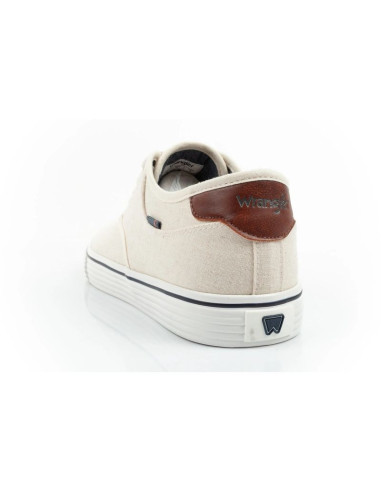 Wrangler buty męskie sportowe calypso derby trampki ecru modne wygodne