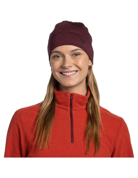 Czapka termoaktywna buff lightweight merino wool hat - solid garnet rozmiar: m