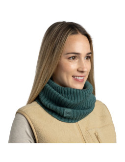 Bandana buff knitted neckwarmer norval green