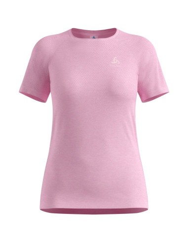 Koszulka damska odlo t-shirt crew neck s/s essential seamless różowa   s