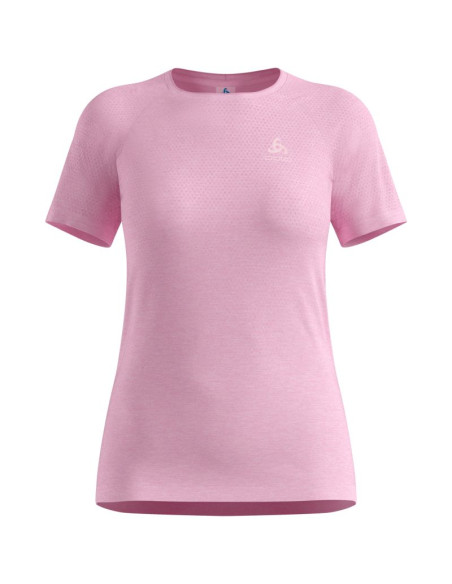 Koszulka damska odlo t-shirt crew neck s/s essential seamless różowa   s