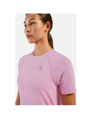 Koszulka damska odlo t-shirt crew neck s/s essential seamless różowa   s