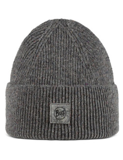 Czapka zimowa buff upcycled merino beanie - thier grey heather 2