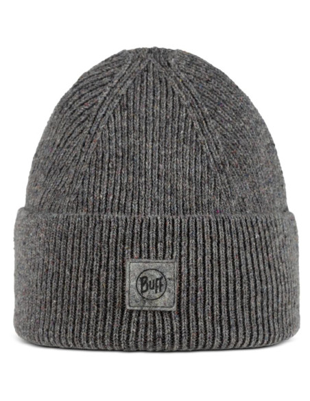 Czapka zimowa buff upcycled merino beanie - thier grey heather