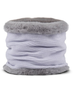 Bandana buff knitted neckwarmer kesha crystal?grey