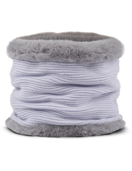 Bandana buff knitted neckwarmer kesha crystal?grey