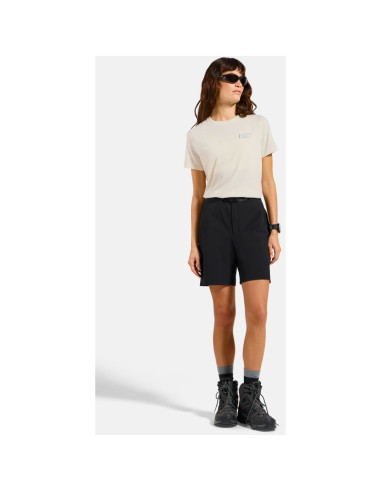 Koszulka z krótkim rękawem damska odlo t-shirt crew neck s/s cotton blend unlimited beżowa