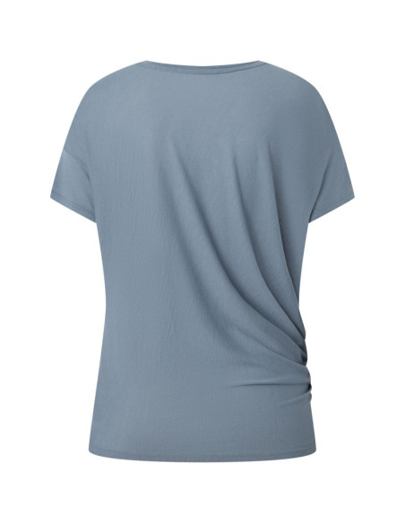 Koszulka z krótkim rękawkiem damska super.natural yoga losee tee  szara
