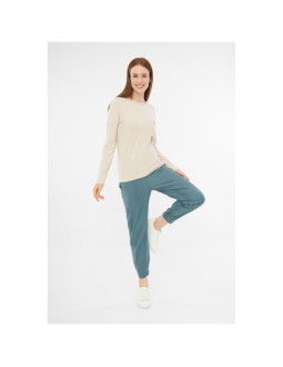Longsleeve damski viking escalante lady bamboo beżowy   m