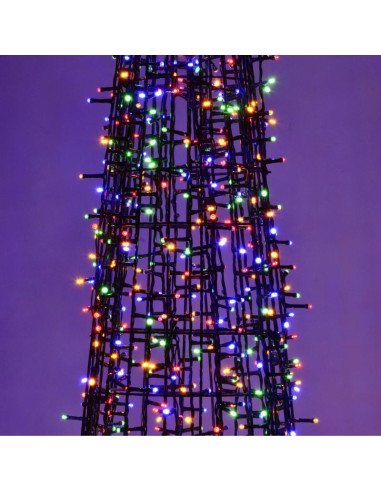 Choinka stożek dekoracyjny 500led black 120cm luca