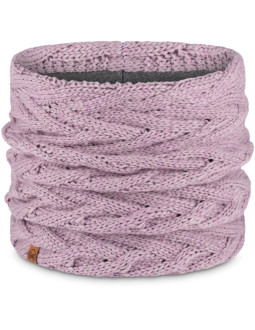 Bandana buff knitted & fleece neck warmer caryn lilac ice