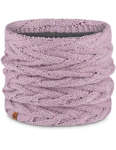 Bandana buff knitted & fleece neck warmer caryn lilac ice
