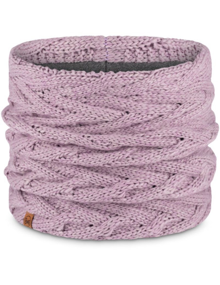 Bandana buff knitted & fleece neck warmer caryn lilac ice