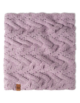 Bandana buff knitted & fleece neck warmer caryn lilac ice 2