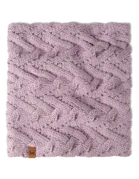 Bandana buff knitted & fleece neck warmer caryn lilac ice