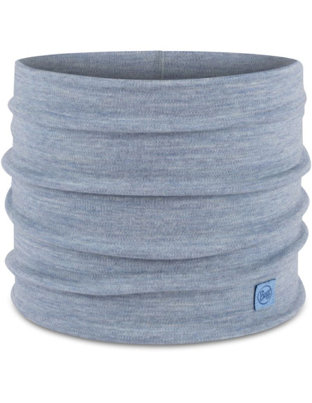 Bandana buff merino heavyweight neck warmer solid light blue