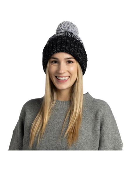 Czapka buff knitted & fleece band beanie akna graphite