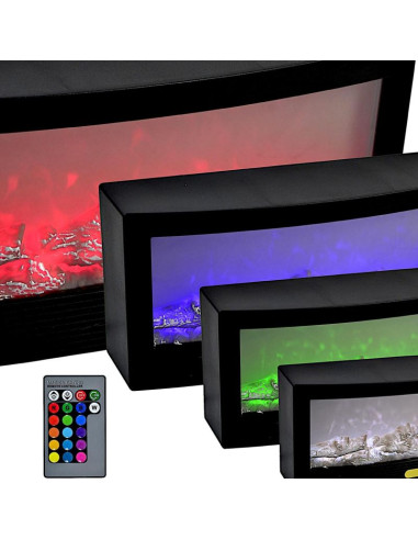 Kominek dekoracyjny 50x23 cm led 3d usb pilot efekt ognia zmiana kolorów