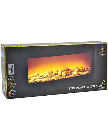 Kominek dekoracyjny 50x23 cm led 3d usb pilot efekt ognia zmiana kolorów