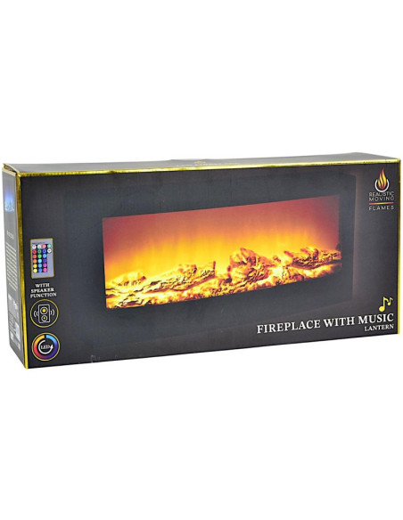 Kominek dekoracyjny 50x23 cm led 3d usb pilot efekt ognia zmiana kolorów