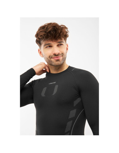 Bluza termoaktywna viking base layer eiger 2.0 longsleeve - black/grey rozmiar: xl