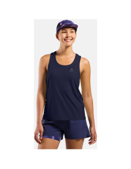 Koszulka bez rękawów damska odlo zeroweight chill-tec tank crew neck granatowa