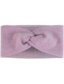 Opaska buff merino fleece headband solid lilac sand