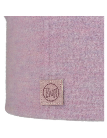 Opaska buff merino fleece headband solid lilac sand