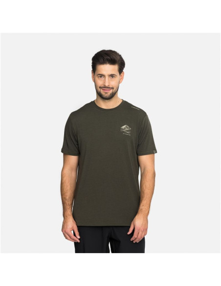 T-shirt męski viking lenta bamboo light man ciemno zielony   m