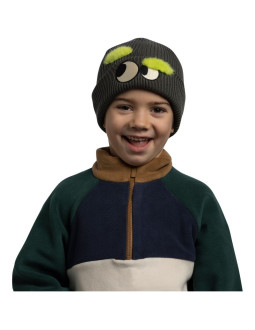Czapka dziecięca buff knitted beanie fun eyes beetle green