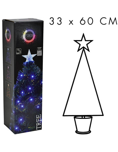 Choinka dekoracyjna światłowodowa multikolor 60cm