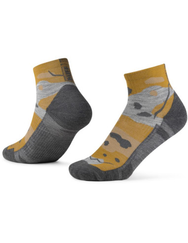 Skarpetki buff merino lightweight quarter sock lwq2 umber khaki s