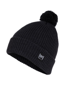 Czapka zimowa super.natural pom beanie - jet black