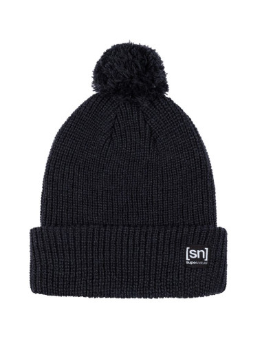 Czapka zimowa super.natural pom beanie - jet black