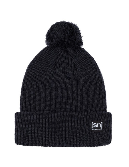 Czapka zimowa super.natural pom beanie - jet black