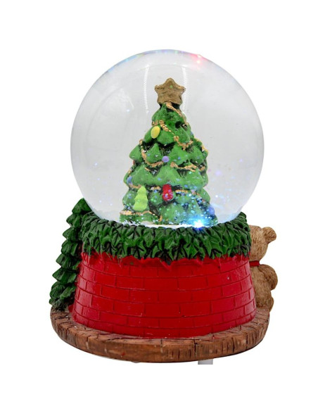 Kula śnieżna led z muzyką 8 melodii 16,5x13x12cm choinka