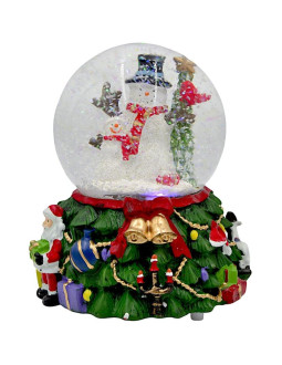 Kula śnieżna led z muzyką 8 melodii 16,5x13x12cm bałwan 2