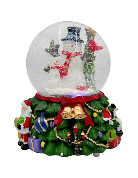 Kula śnieżna led z muzyką 8 melodii 16,5x13x12cm bałwan