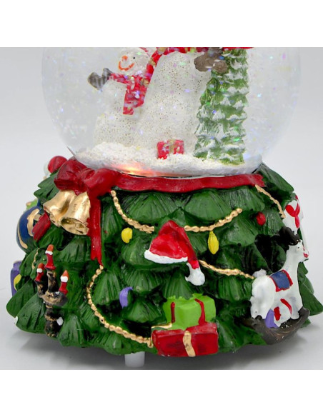 Kula śnieżna led z muzyką 8 melodii 16,5x13x12cm bałwan