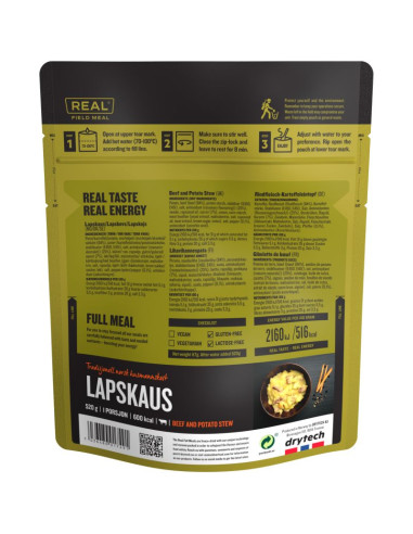 Żywność liofilizowana real field meal gulasz wołowy z ziemniakami 520 g