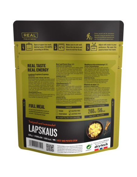 Żywność liofilizowana real field meal gulasz wołowy z ziemniakami 520 g