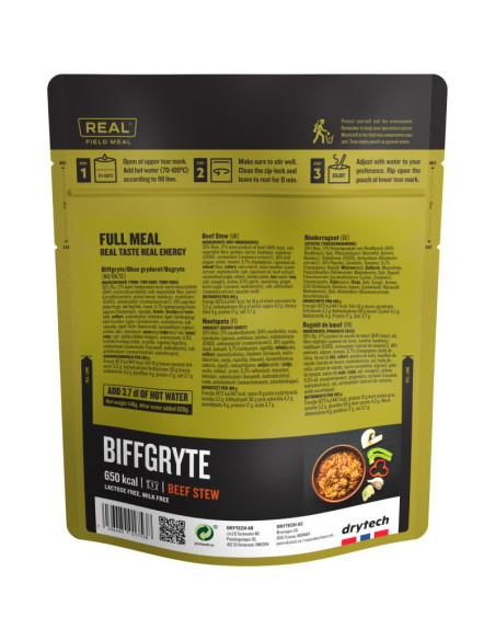Żywność liofilizowana real field meal gulasz wołowy   520 g
